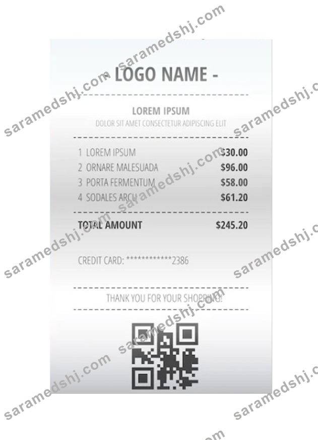 RECEIPT sample template
